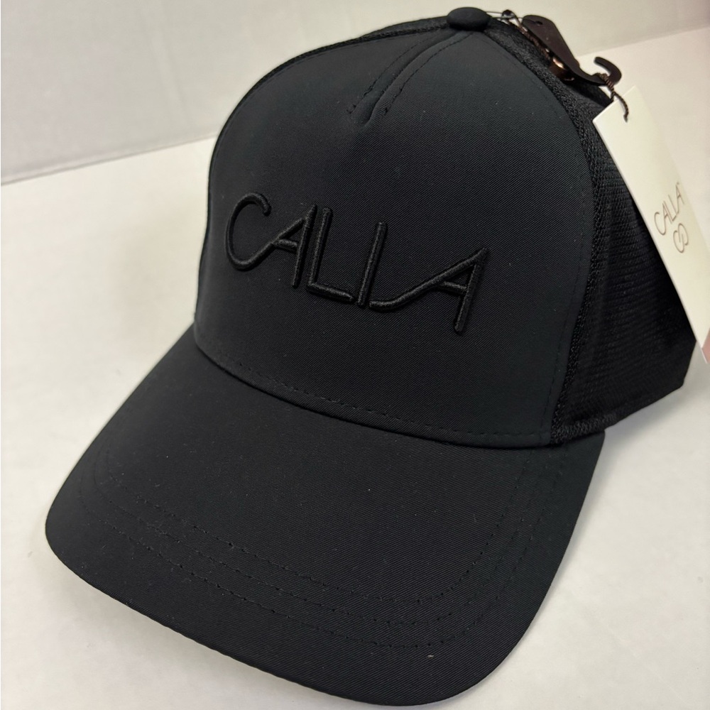 New! Calia Women’s Trucker Cap Hat Pure Black Color One Size Fits Most